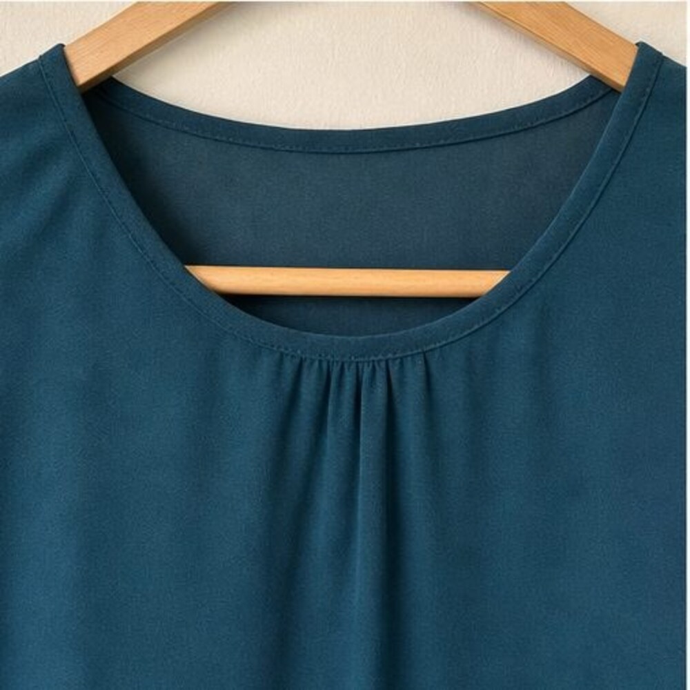 Teal Puff Sleeve Top - Picture 4 of 6